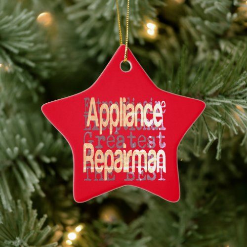 Appliance Repairman Extraordinaire Ceramic Ornament