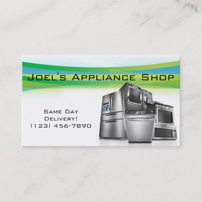 Appliance Shop, Installation, Repair Business Card (Front)