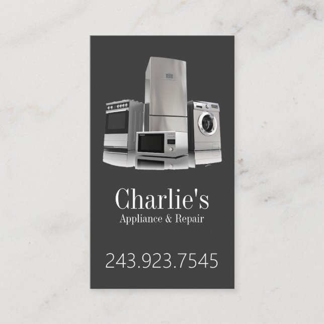 Appliances Repair Services  Business Card (Front)