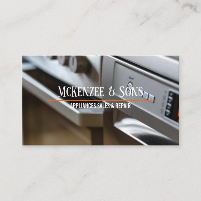 Appliances Sales Installation Repair Business Card (Front)