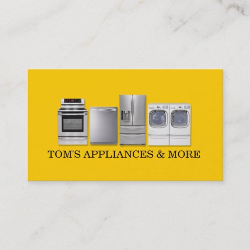 Customizable Appliances Sales Installation Repair Business Card Templates
