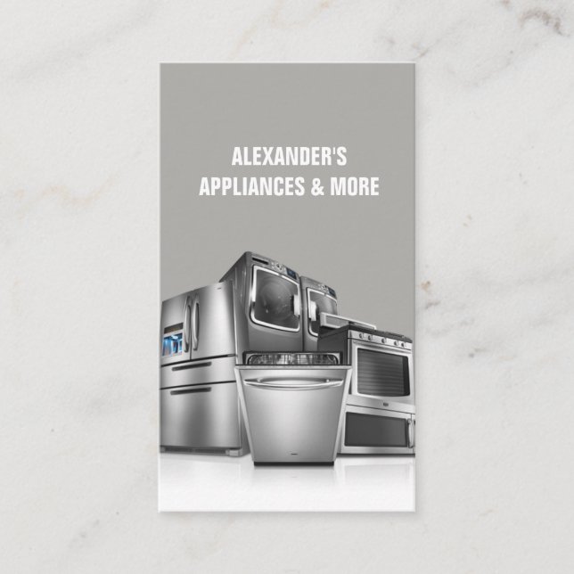 Appliances Sales Installation Repair Business Card (Front)