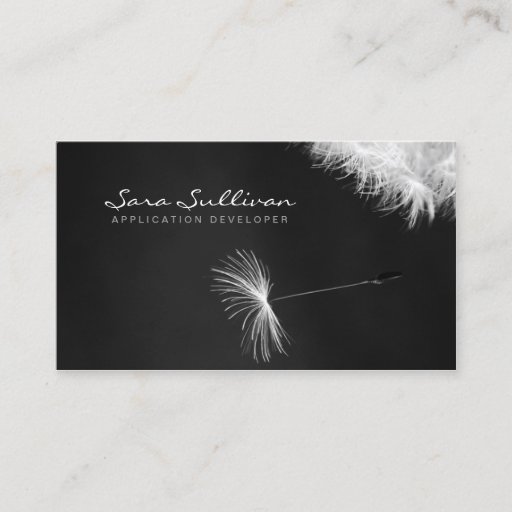 Customizable Application Developer Business Card Dandelion