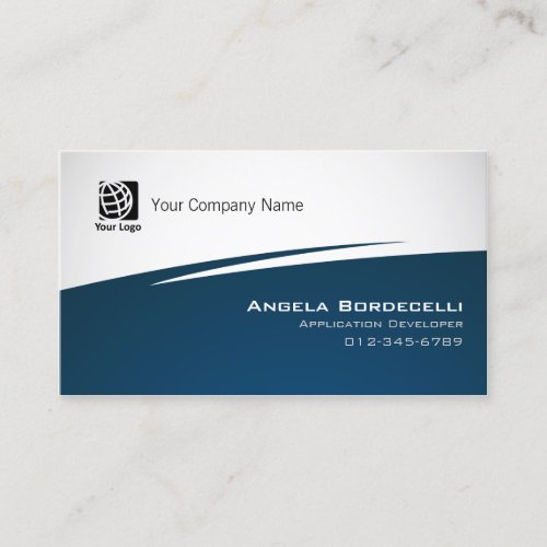 Application Developer Business Card Simple Zig Zag