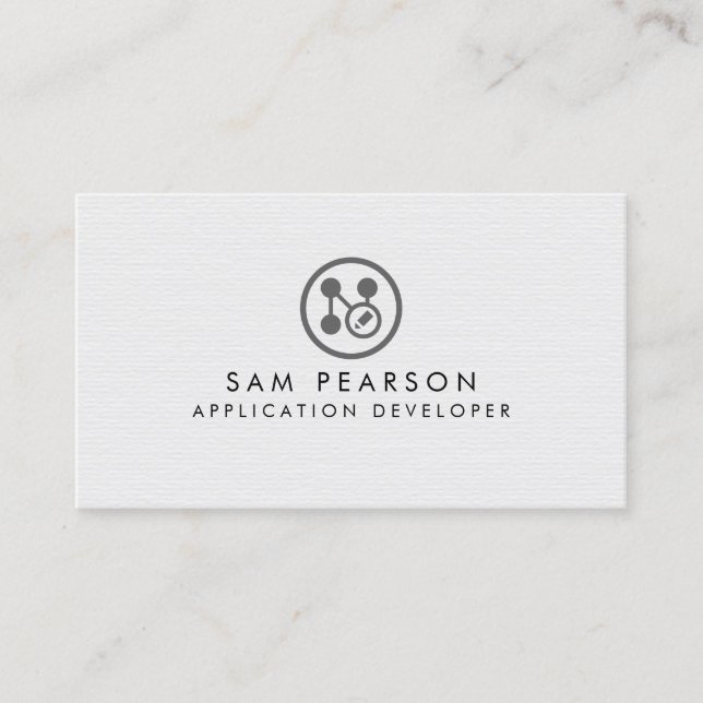 Application Developer Computer Programmer Business Card (Front)