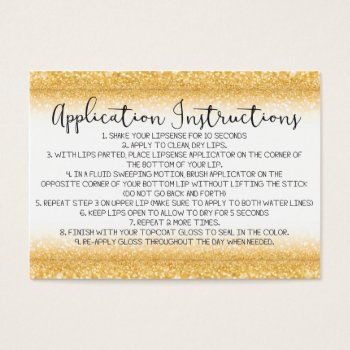 Application Instructions Card by TheLipstickLady at Zazzle