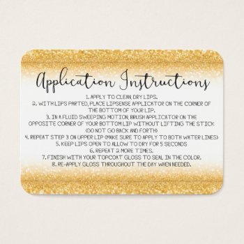 Application Instructions Card by TheLipstickLady at Zazzle