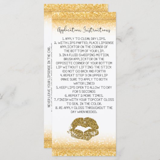 Application Instructions Rack Card (Front/Back)