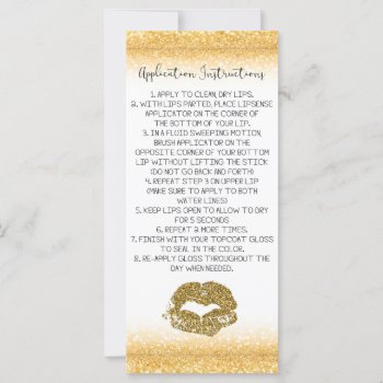 Application Instructions Rack Card by TheLipstickLady at Zazzle