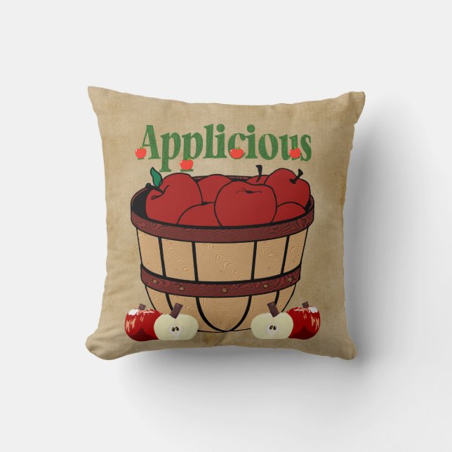 Applicious Throw Pillow (Front)