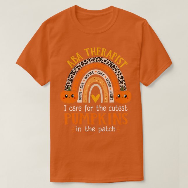 Applied Behavior Analysis Therapist Halloween ABA  T-Shirt (Design Front)