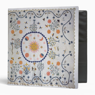 Applique quilt with Sun, Moon, Stars 3 Ring Binder