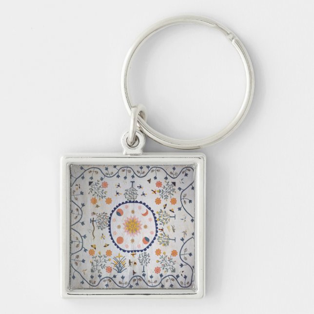 Applique quilt with Sun, Moon, Stars Keychain (Front)