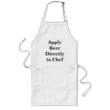 Apply Beer Directly to Chef Apron