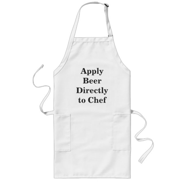 Apply Beer Directly to Chef Apron (Front)