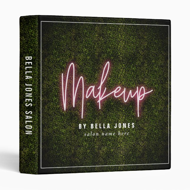 Appointment Book Makeup Artist Salon Cosmetologist 3 Ring Binder (Front/Spine)