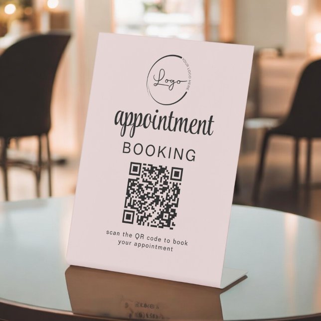 Appointment Booking QR Code Business Pedestal Sign (Creator Uploaded)