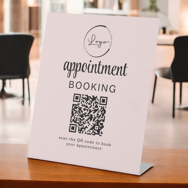 Appointment Booking QR Code Business Pedestal Sign (Creator Uploaded)