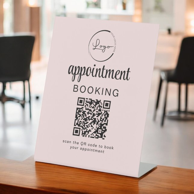 Appointment Booking QR Code Business Pedestal Sign (Creator Uploaded)