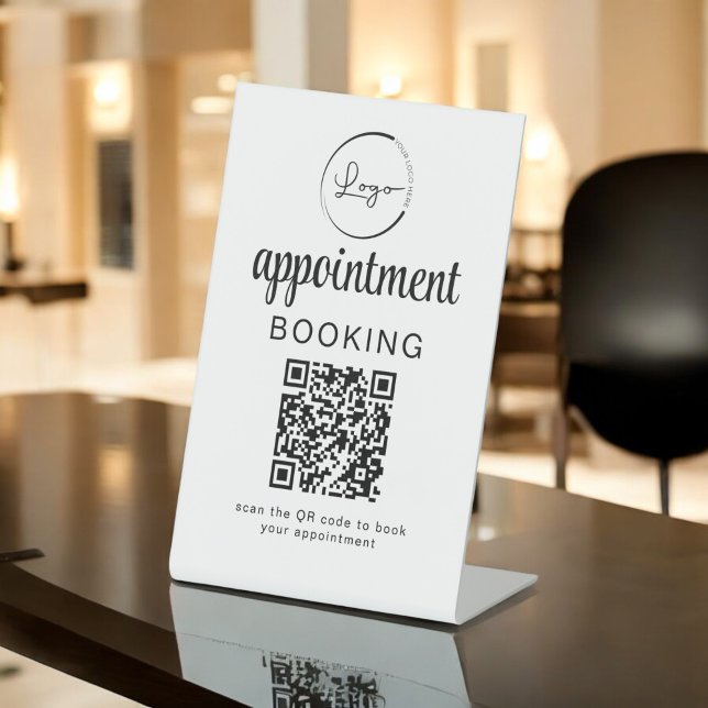 Appointment Booking QR Code Business Pedestal Sign (Creator Uploaded)
