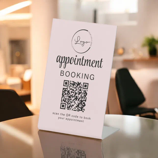 Appointment Booking QR Code Business Pedestal Sign | Zazzle