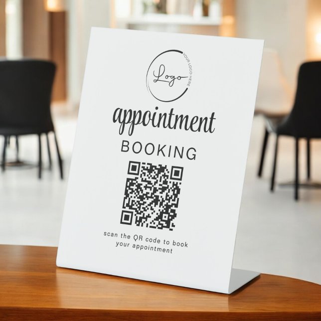 Appointment Booking QR Code Business Pedestal Sign (Creator Uploaded)