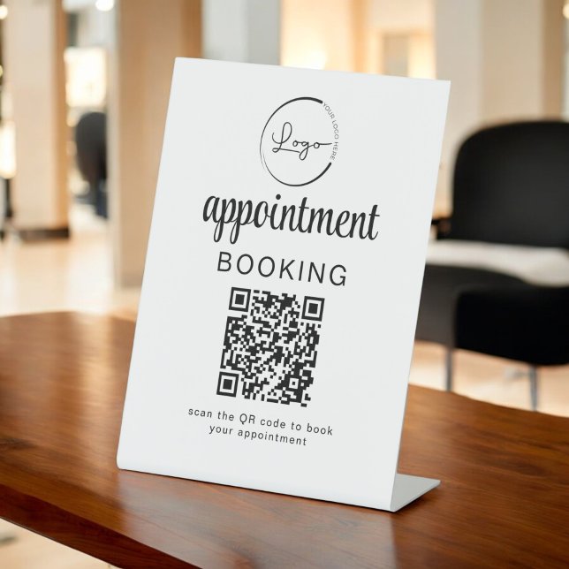 Appointment Booking QR Code Business Pedestal Sign (Creator Uploaded)
