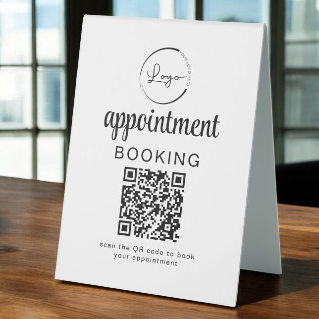Appointment Booking QR Code Business Table Tent (Creator Uploaded)