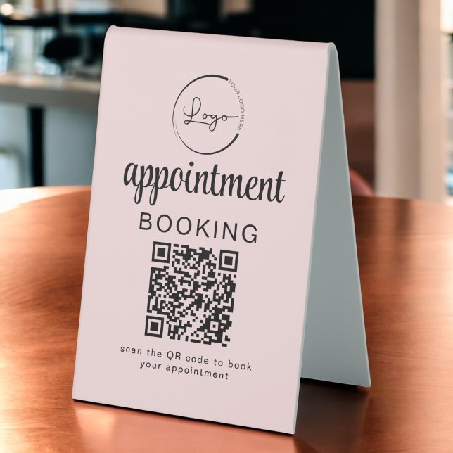 Appointment Booking QR Code Business Table Tent (Creator Uploaded)