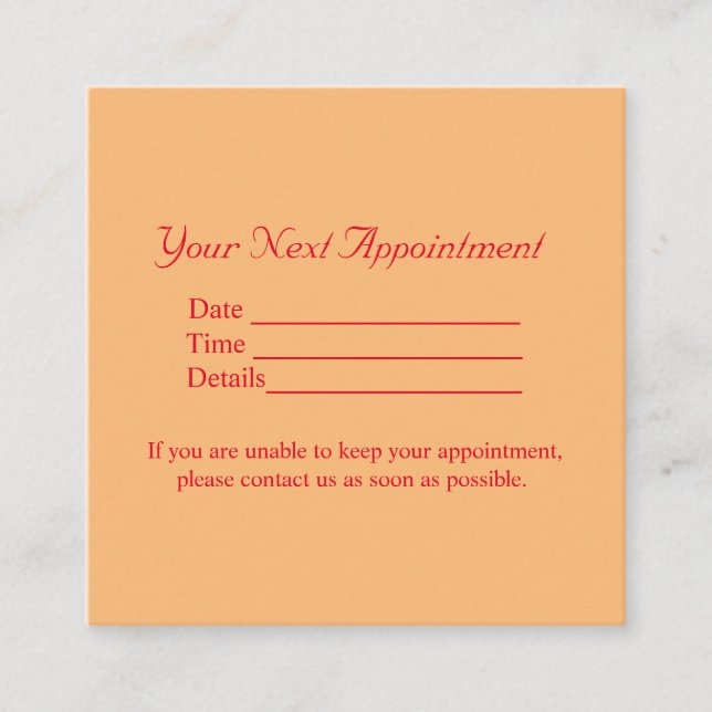 Appointment Card (Front)