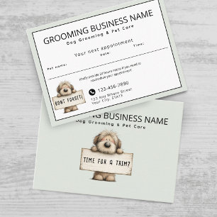 Appointment card Cute Scruffy Dog Grooming Service