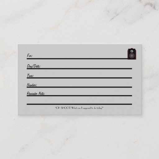 Customizable Appointment Card (deco camera 2) Business Card Template