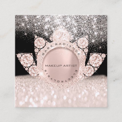 Appointment Card Electrolysis Rose Glitter Diamond