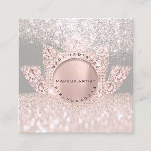 Appointment Card Electrolysis Rose Glitter Gray
