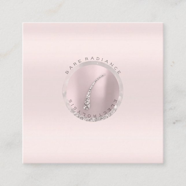 Appointment Card Electrolysis Rose Glitter Logo1 (Front)