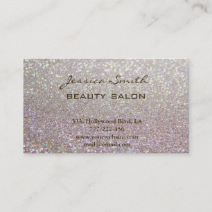Appointment card elegant chic faux glittery