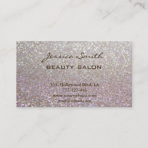 Appointment card elegant chic faux glittery