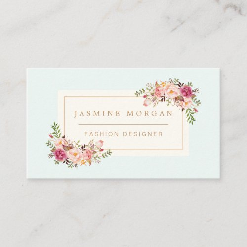 Appointment Card Elegant Pastel Watercolor Floral
