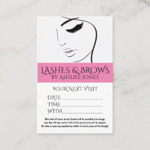 Appointment Card Eyebrows Eyelashes Salon