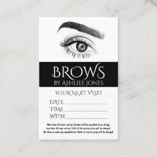 Appointment Card Eyebrows Eyelashes Salon