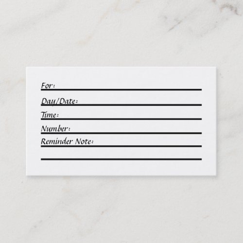 Appointment Card (hay) Business Card