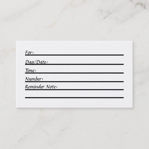 Customizable Appointment Card (hay) Business Card