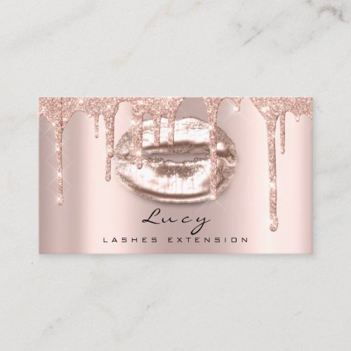 Appointment Card Lips Glitter Drips Spark Makeup