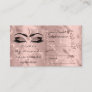 Appointment Card Makeup Artist Rose Lashes Floral