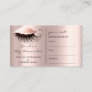 Appointment Card Makeup Artist Rose Lashes Lux
