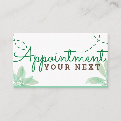 Appointment Card Massage Therapist Service Business Card