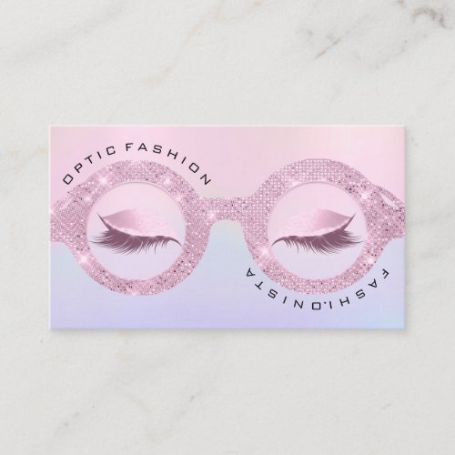 Appointment Card Optic Rose Pink Blue Glasses