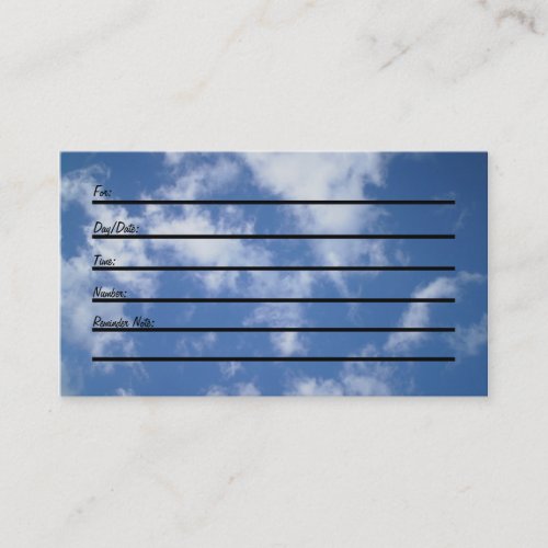 Appointment Card (sky) Business Card Templates