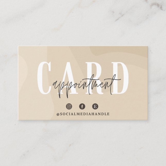 Appointment Card Template, Modern Appt Card Design (Front)