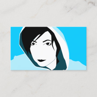 appointment card : turquoise hooded stare